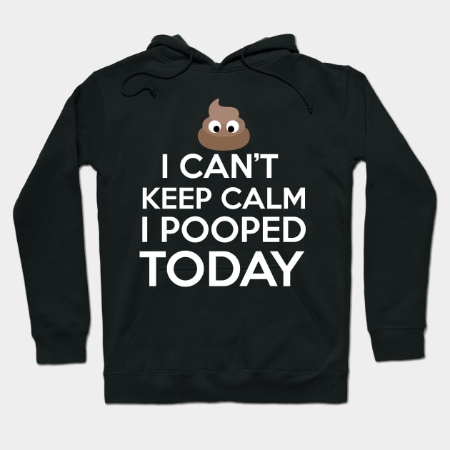 I Can't Keep Calm I Pooped Today Hoodie by Merchweaver